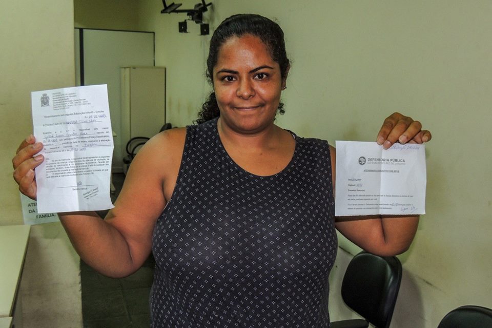 Renata Santos Alves, de 37 anos, conseguiu resolver metade de seu problema, no mutirão da Defensoria.